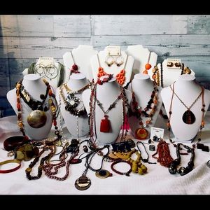Huge 50pc fall color jewelry lot w/ NWT & Designer